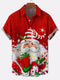 Men's Christmas Funny Graphic Short Sleeve Hawaiian Shirt